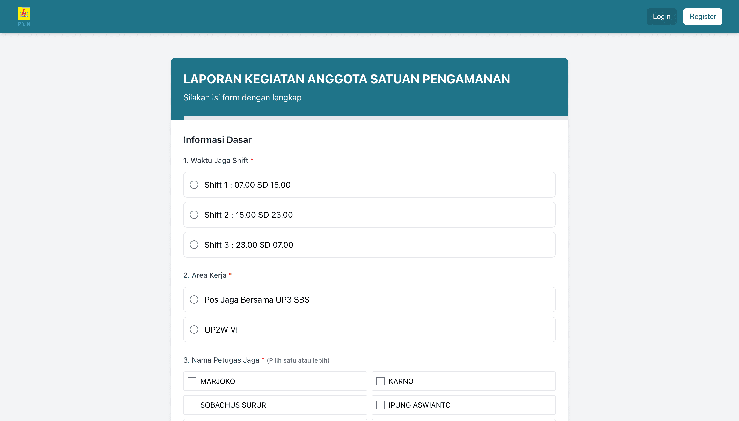 Security Attendance System Website