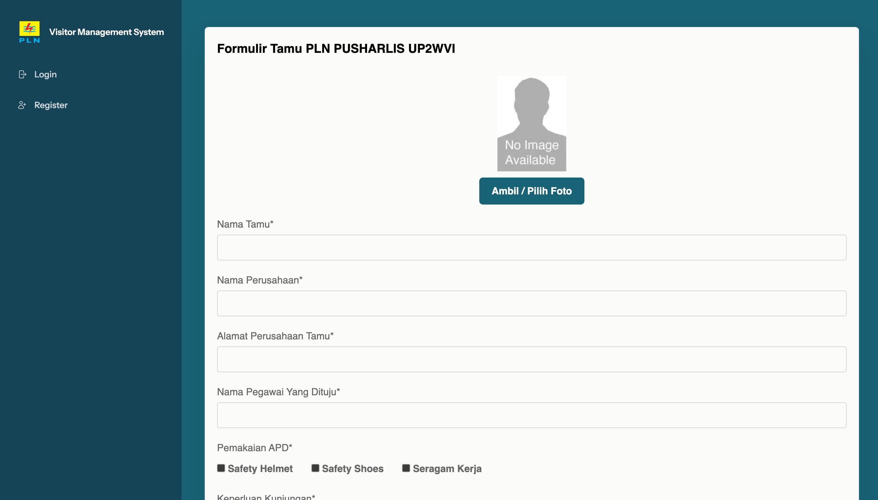 Visitor Management System Website